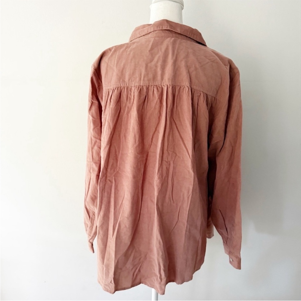 J Jill NWOT Women Corduroy Button Down Top Size 1X Classic Pink Timeless Capsule - Picture 4 of 7